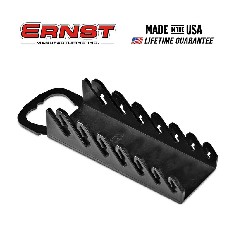 Ernst Manufacturing 5073 Gripper Stubby Wrench Organizer - Ergonomic Design, Holds 3/8" to 3/4" Wrenches, Built for Stubby Wrenches, Portable 7 Tool Capacity, Black - Image 2